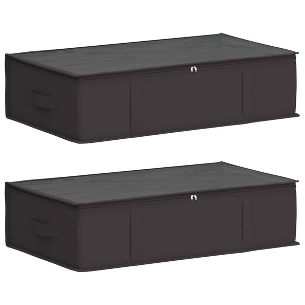 vidaXL Boîte de rangement avec fenêtre transparente 2 Pièces Anthracite