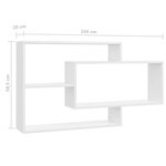 vidaXL Étagères murales blanc brillant 104x20x58 5 cm bois ingénierie