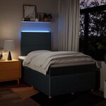 vidaXL Sommier à lattes de lit avec matelas bleu 120x190 cm tissu