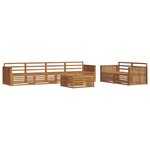 vidaXL Ensemble de canapés d'extérieur 7 pc Naturel