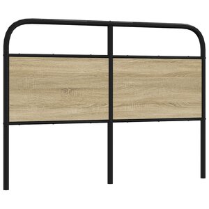 vidaXL Tête de lit chêne sonoma 120 cm acier et bois d'ingénierie