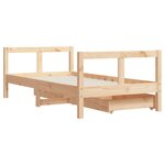 vidaXL Cadre de lit pour enfant et tiroirs 80x160cm bois de pin massif