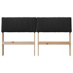 vidaXL Tête de lit capitonnée Noir 135 cm Pin massif