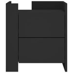 vidaXL Table de chevet noir 45x50x50 cm bois d’ingénierie