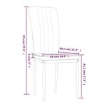 vidaXL Chaises à manger lot de 2 Crème Velours