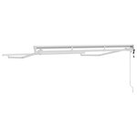 vidaXL Cadre de auvent Blanc 2.5 x 2 m Acier thermolaqué  aluminium