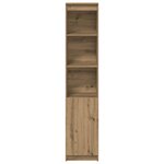 vidaXL Buffet haut chêne artisanal 37 5x35x180 cm bois d'ingénierie