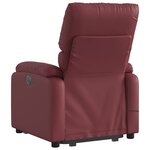 vidaXL Fauteuil inclinable de massage électrique rouge bordeaux