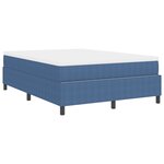 vidaXL Lit ressort avec matelas bleu  140 x 200 cm  en tissu velours côtelé