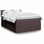 vidaXL Sommier à lattes de lit avec matelas Marron foncé 140x190 cm