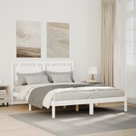 vidaXL Cadre de lit extra long sans matelas 140x220 cm bois massif