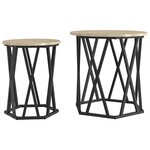 vidaXL Table basse 2 Pièces Chêne sonoma 50 x 50 x 50 cm