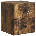 vidaXL Cabinet de chevet mural 2 pc Chêne fumé 33 x 34 5 x 40 cm