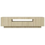 vidaXL Meuble TV avec lumières LED Chêne sonoma 160x35x40 cm