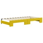 vidaXL Lit de jour avec lit gigogne jaune 90x200 cm velours