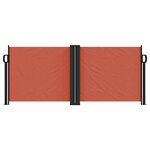 vidaXL Auvent latéral rétractable terre cuite 100x600 cm