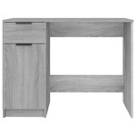 Bureau table poste de travail meuble d'ordinateur informatique étude sonoma 100 x 50 x 75 cm bois d'ingénierie gris 02_0023937