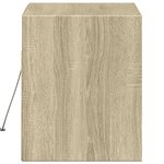vidaXL Meuble TV mural avec lumières LED chêne sonoma 80x31x35 cm