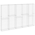 vidaXL Mur en gabion avec couvercles Acier galvanisé 300x30x200 cm