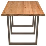vidaXL Table à manger avec bord naturel 280x100x74cm bois massif chêne