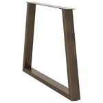 vidaXL Pieds de table à manger en forme de V  2 pièces  acier naturel  90 x (72-73 3) cm