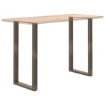 vidaXL Pieds de table de bar en forme de U  2 pièces  acier naturel  60 x (110-111) cm