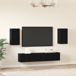 vidaXL Ensemble meuble TV 4 Pièces Chêne noir 80 x 30 x 30.5 cm