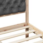 vidaXL Cadre de lit Gris foncé 150 x 200 cm Pin massif