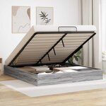 vidaXL Cadre de lit ottoman Gris Sonoma 193 x 120 x 25 cm