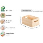 Caisse en bois de rangement 30 x 20 x 14 cm