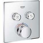GROHE Mitigeur thermostatique pour installation encastrée 2 sorties Grohtherm SmartControl 9124000 - Limiteur de température -Chrome