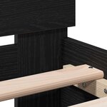 vidaXL Lit en chêne noir - 90 x 200 cm  fait en bois d'ingénierie.