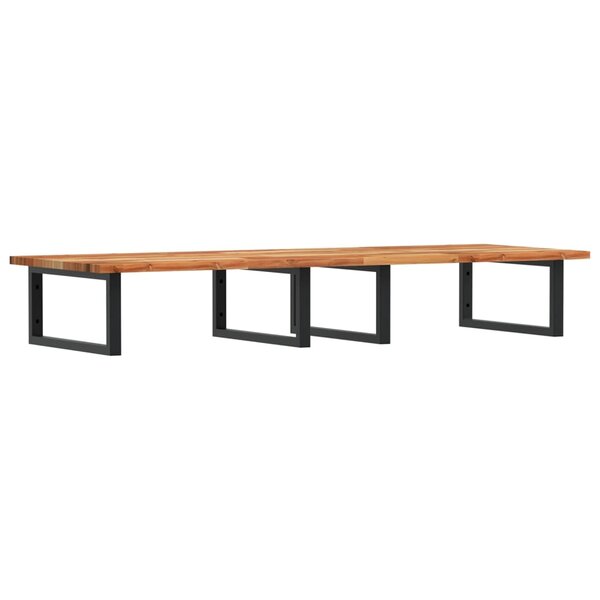 vidaXL Étagère de vasque murale acier et bois massif d'acacia