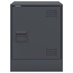 vidaXL Tables de chevet 2 Pièces anthracite 34 5x39x44 cm acier