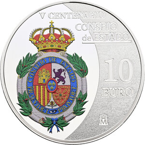 Monnaie COUNCIL OF STATE 500 Anniversaire Argent 10€ Euro Spain 2026
