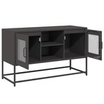 vidaXL Meuble TV noir 100 5x39x60 5 cm acier