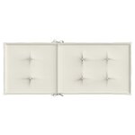 vidaXL Coussins de chaise à dossier haut lot de 4 crème mélangé tissu