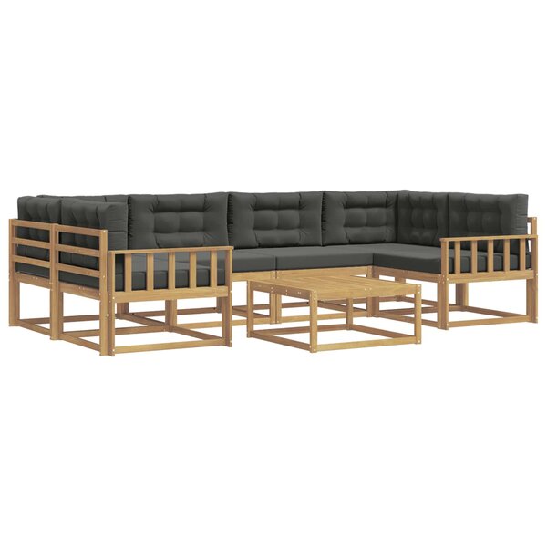 vidaXL Ensemble de canapés d'extérieur 5 pc Blanc et anthracite