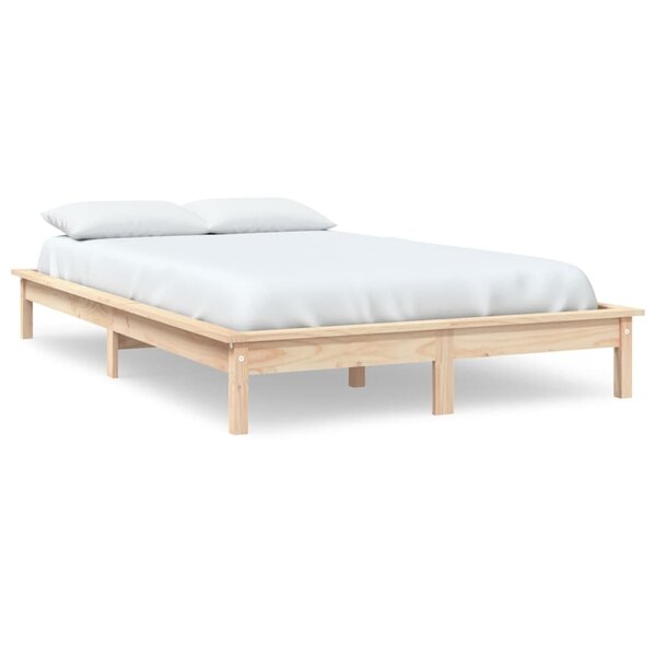 vidaXL Cadre de lit sans matelas 120x200 cm bois massif