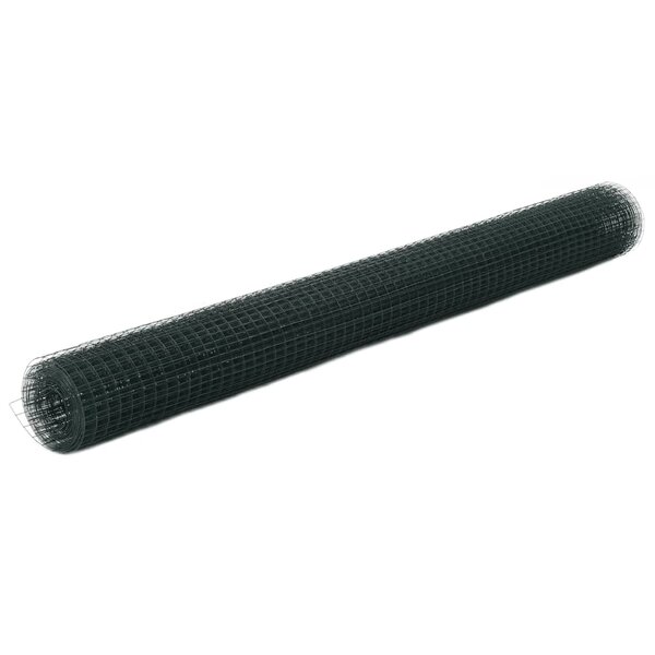 vidaXL Grillage Acier avec revêtement en PVC 10x1 5 m vert