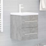vidaXL Armoire d'évier Gris béton 41x38 5x48 cm Bois d’ingénierie