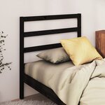 vidaXL Tête de lit Noir 96x4x100 cm Bois massif de pin