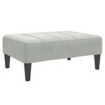 vidaXL Canapé-lit à 2 places avec repose-pied gris clair velours