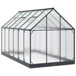 vidaXL Serre de jardin avec porte Anthracite 183 5 x 363 5 x 207 cm