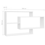 vidaXL Étagères murales Blanc 104x20x58 5 cm Bois d'ingénierie