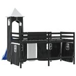 vidaXL Lit mezzanine enfants avec tour sans matelas 90x190 cm