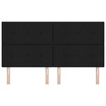 vidaXL Tête de lit réglable en hauteur Noir 180 cm tissu