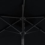 vidaXL Parasol de jardin avec mât en acier noir 225x225x212 cm