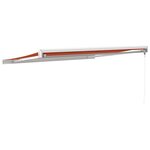 vidaXL Auvent rétractable orange et marron 3 5x2 5m tissu et aluminium