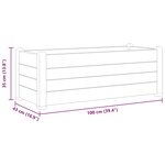 vidaXL Lit surélevé de jardin PP Blanc 100x43x35 cm